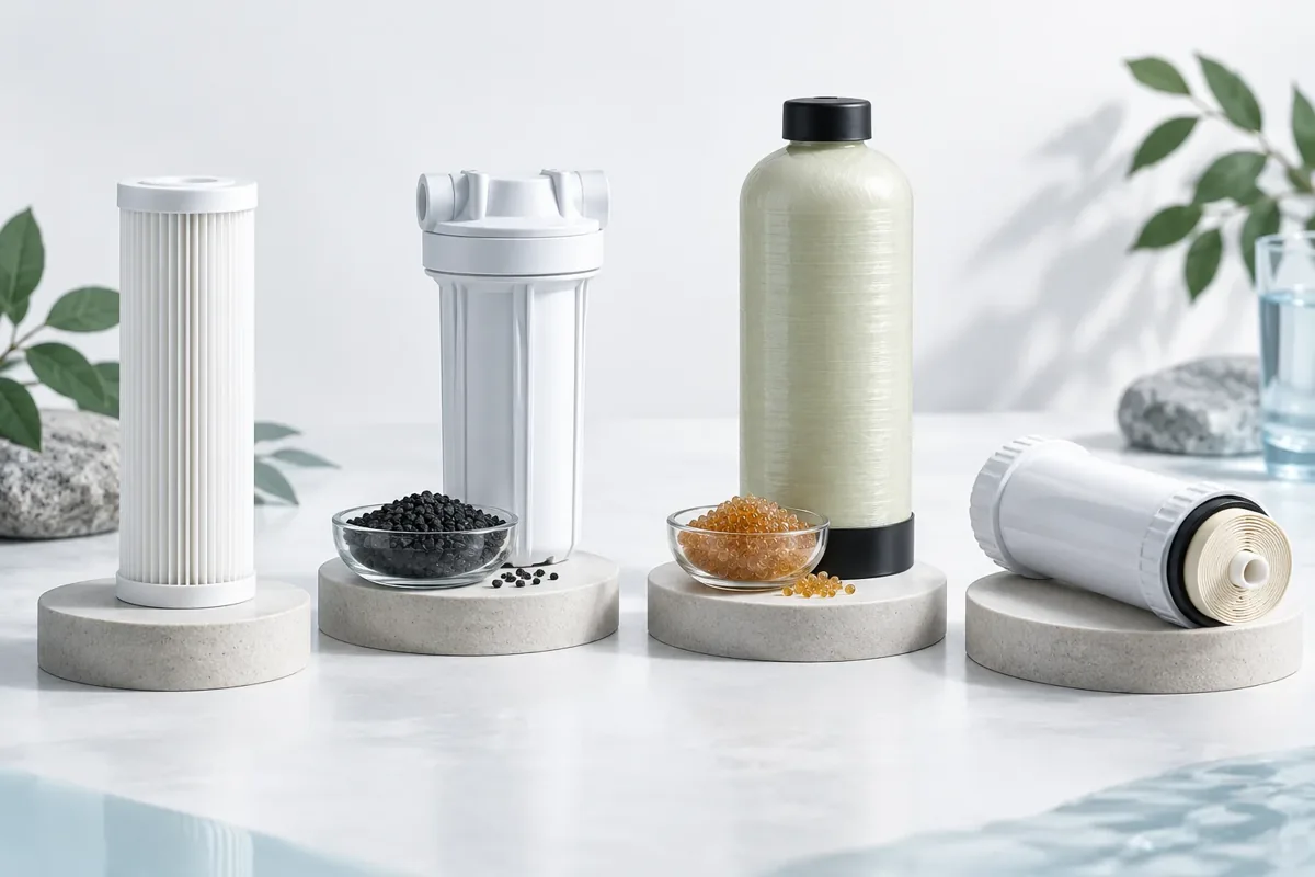 Фильтрующие элементы и образцы материалов для очистки воды